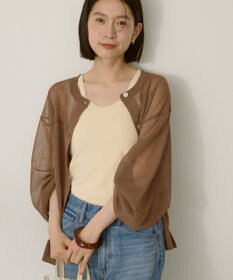 AMERICAN HOLIC 【WEB限定】【接触冷感】2WAYシアーニットカーディガン