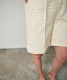 GRACE CONTINENTAL ネオンドットジャガードパンツ