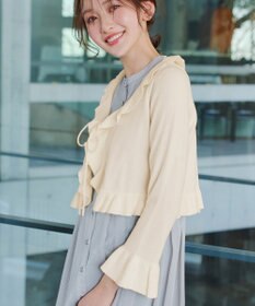 Tiaclasse フリルリボンカーディガン