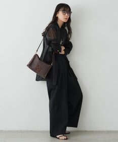 russet ナイロンラフィアショルダーバッグ(CE-1713)