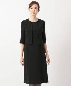 自由区 FORMAL 【洗える/縦横ストレッチ】セオプラスエス横二重ジャケット＋ワンピース