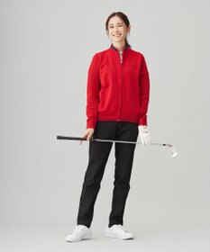 23区GOLF 【WOMEN】【吸水速乾/UVカット】アザミ小紋柄半袖ポロシャツ