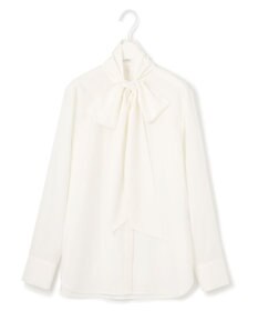 ICB 【CLASSY.1月号掲載・洗える】 クリーンブロード ボウタイブラウス