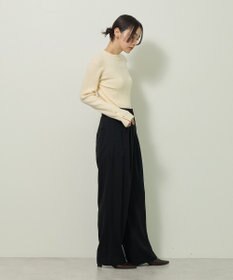 Green Parks もちやわ袖口釦リブニットプルオーバー