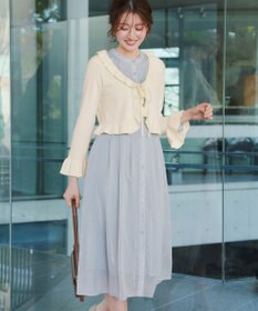 Tiaclasse フリルリボンカーディガン