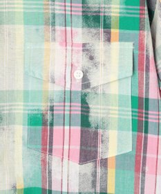 J.PRESS MEN 【J.PRESS ORIGINALS】India Madras Discharge Print Pullover Shirt / Baggy Fit