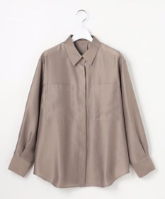 自由区 L シャイニーオーガンジーシアー シャツ