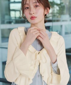 Tiaclasse フリルリボンカーディガン