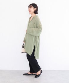 Green Parks Ｉ　ターンバック長袖レーヨンチュニック