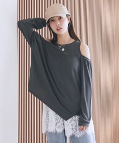 earth music&ecology レースレイヤードスカート