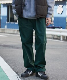 WEGO 【ウエストゴム/SMLサイズ展開/ユニセックス着用ITEM】チノイージーストレートパンツ