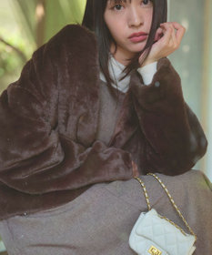 Feroux フェイクファー ジャケット