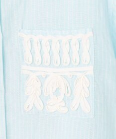 23区 【先行予約】LIBECOリネン ポケット刺繍 クロップドシャツ