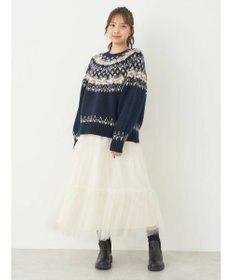 earth music&ecology スラブヤーンノルディックプルオーバー