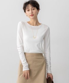 23区 【洗える】シアーレイヤード カットソー ホワイト系