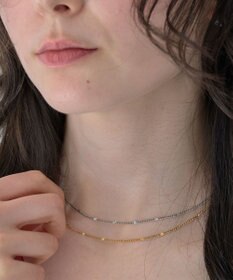 Phoebe 〈金属アレルギー対応〉ポイントチェーンステーションネックレス/シルバー