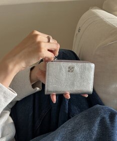 russet ミニモノグラムプレートハーフウォレット(SO-421)