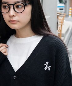 WEGO 【ユニセックス着用ITEM】ワンポイントニットカーディガン