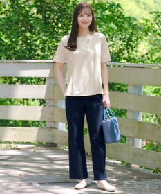 Tiaclasse 【安田美沙子さん/小倉優子さん着用】【洗える】ストレッチワイドデニム