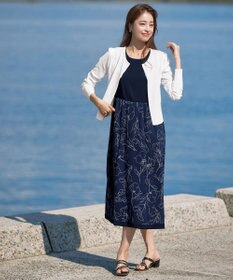 Tiaclasse L 【洗える】長袖サマーニットカーディガン