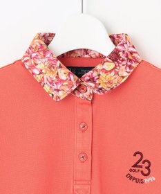 23区GOLF 【WOMEN】無地×プランティカプリント 半そでポロシャツ