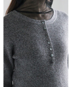 Te chichi ヘンリーネックマーブルニット