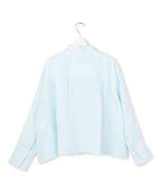 23区 【先行予約】LIBECOリネン ポケット刺繍 クロップドシャツ