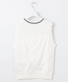 23区GOLF 【WOMEN】【ウォッシャブル】コットンブレンドサイドロゴベスト