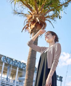 Tiaclasse 【洗える】長袖サマーニットカーディガン