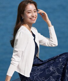 Tiaclasse 【洗える】長袖サマーニットカーディガン