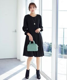 Tiaclasse 【GOLD LABEL・洗える】アシメプリーツポンチワンピース