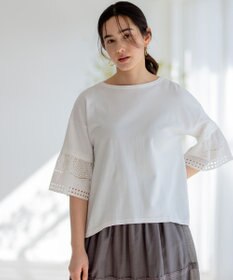 組曲 【WEB限定】レーススリーブ ニット