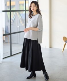 ANY 【2SET】バイカラーニット×布帛スカートセット