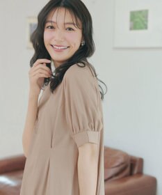 Tiaclasse 【おのののかさん着用】「サマケア」パフスリーブAラインワンピース