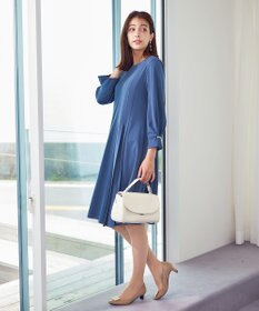 Tiaclasse 【GOLD LABEL・洗える】アシメプリーツポンチワンピース