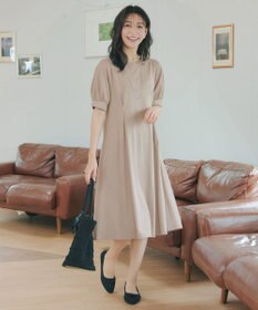 Tiaclasse 【おのののかさん着用】「サマケア」パフスリーブAラインワンピース