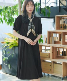 Tiaclasse 【おのののかさん着用】「サマケア」パフスリーブAラインワンピース