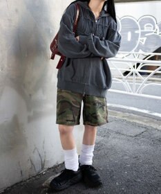 WEGO ヴィンテージウォッシュパッチワークBIGZIPパーカー