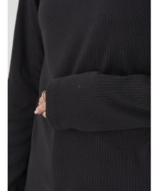 earth music&ecology チェーンリブクルーネックプルオーバー