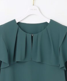 ANY SIS L 【洗える】スクエアラッフルカラー ブラウス