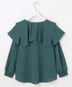 ANY SIS L 【洗える】スクエアラッフルカラー ブラウス