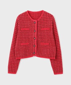 GRACE CONTINENTAL ツイードニットカーディガン