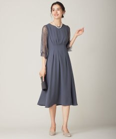 ANY SIS 【Lily Calin】レーススリーブタック ドレス