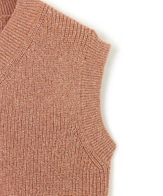 BEIGE， 【洗える・eclat 5月号掲載】VANDA / ラメ入りVネックノースリーブニット