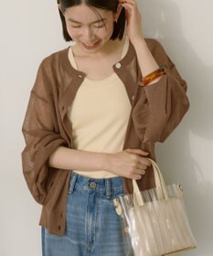 AMERICAN HOLIC 【WEB限定】【接触冷感】2WAYシアーニットカーディガン