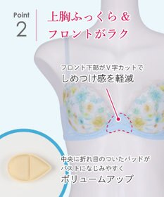 Wing ブラジャー 夏のブラストレスから解放 汗の不快感を軽減(カップ肌側・ワイヤーループ・バック) 背中すっきり 【ときはなつブラ】 KB2872 ウイング／ワコール