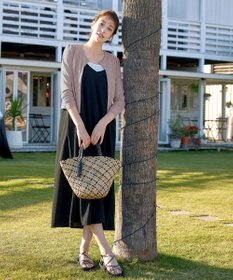 Tiaclasse 【洗える】長袖サマーニットカーディガン