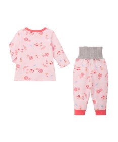 MIKI HOUSE HOT BISCUITS 【80-120cm】 リゾートキャビット 腹巻き付き タック天竺素材 長袖パジャマ