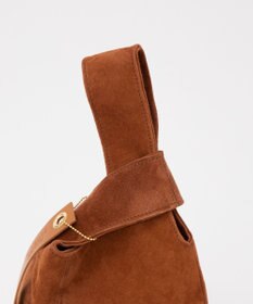 russet 【2025AW新作】本革スエード巾着ハンドバッグ(CE-1582)