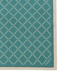 MOONBAT 【シルク100%】FURLA (フルラ) ダイアゴナルチェック 格子柄 シルクプリントスカーフ 58cm×58cm UV対策 手洗い可能